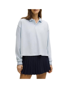 Расслабленная футболка-поло женская, сине-серый Lululemon