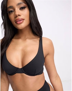 Бюстгальтер Marina на косточках черного цвета с эффектом сглаживания Asos design