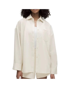 Легкая плетеная оверсайз рубашка Women's White Lululemon