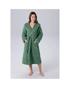 Унисекс-халат Robby, идеально подходит для сауны и СПА, стандартной длины и удлиненный 1 шт., женские и мужские халаты, хлопок, с карманами, сауна, размеры XS-3XL, темно-зеленый Bruno banani