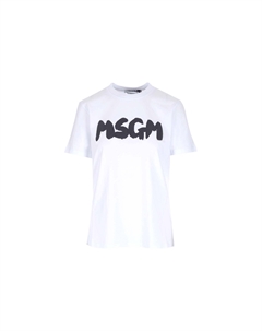 Футболка с принтом логотипа, белый Msgm