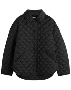 Куртка с воротником и стеганой отделкой TOTEME, черный Toteme