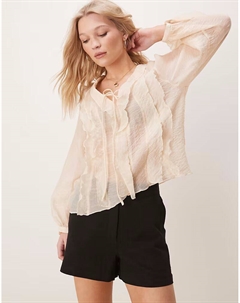 Свободные шорты для папы со льном черного цвета Asos design