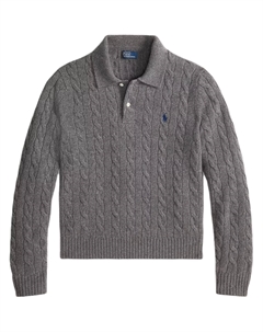 Logo Embroidered Knitted Polo Shirt Polo ralph lauren