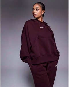Толстовка оверсайз Phoenix Fleece бордового цвета Nike