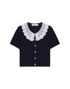 Свитшот Self portrait женский navy blue Self-portrait