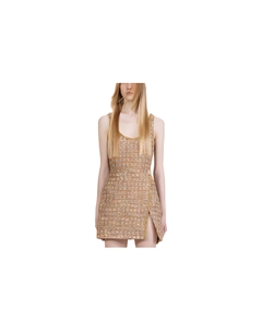 Женское платье без рукавов Self portrait Chinese New Year SS23 Camel Gold Self-portrait