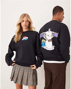 Свободный свитшот унисекс Disney Pixar Christmas с принтом Базза Лайтера в темно-синем цвете Asos design