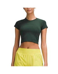 Футболка Swiftly Tech укороченная, зеленый Lululemon