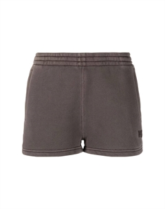 Шорты мини с принтом логотипа, коричневый Alexander wang