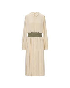 Женское платье с длинными рукавами, бежевый Onitsuka tiger