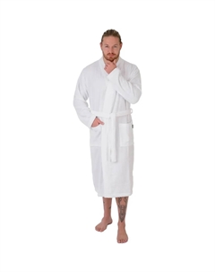 Мужской/женский халат 3049, 1 шт., легкий дорожный халат, белый Wewo fashion