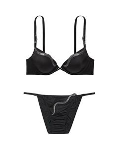 Женский комплект нижнего белья черный Victoria's secret