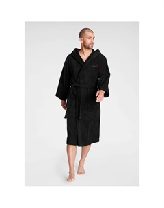 Унисекс-халат Cassidy, для женщин и мужчин, стандартная и увеличенная длина, 1 шт., с карманами, для мужчин и женщин, хлопок, для путешествий, отеля, сауны, размер S-3XL, черный Kangaroos