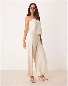 Кремовые брюки с вышивкой Asos design