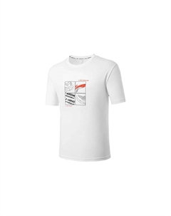 Футболка для бадминтона унисекс стандарт white Li-ning