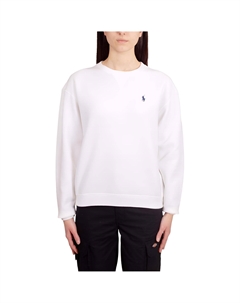 Флисовая толстовка с круглым вырезом, белый Polo ralph lauren