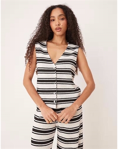 Топ свободного кроя из трикотажного однотонного полотна Asos design