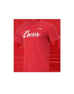 Футболка для настольного тенниса Unisex, красный Li-ning