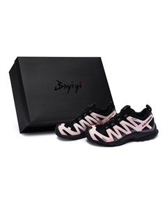 Дышащие низкие кроссовки для бега XA PRO 3D LA YAUTE унисекс Black Gray Pink Salomon