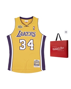 Майка Mitchell & Ness 'LA Lakers 00 Shaquille O'Neal' Authentic, желтый Mitchell ness
