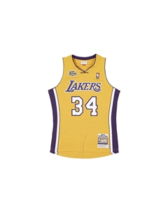 Майка Mitchell & Ness 'LA Lakers 00 Shaquille O'Neal' Authentic, желтый Mitchell ness