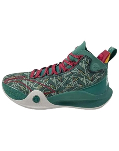 CJ 1 амортизация, дышащие, нескользящие баскетбольные кроссовки mid top unisex green Li-ning