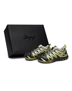 Кроссовки для бега XA PRO 3D Abrasion Resistant Low top Unisex черные зеленые Salomon