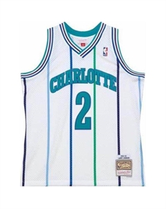 Майка Mitchell & Ness X NBA Charlotte Hornets 1992 Larry Johnson, белый Mitchell ness