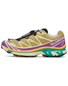 Кроссовки XT 6 Low top для альпинизма и пешего туризма, унисекс, коричневый и желтый Salomon