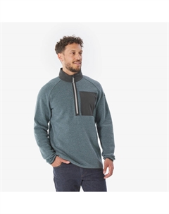 Мужской походный свитер с застежкой-молнией 1/2 — NH500, зеленый Quechua