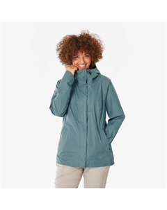 Женская водонепроницаемая походная куртка - NH500 зеленая Quechua