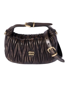 Сумка-клатч Nappa Sheepskin женская coffee brown Miu miu