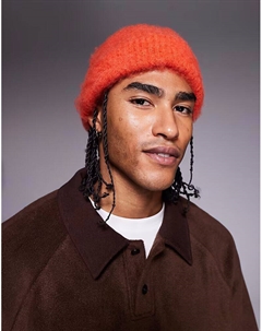 Шапка-бини красного цвета Asos design