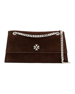 Сумка кросс-боди Kira Suede, средняя женская сумка через плечо Dark Cocoa Tory burch