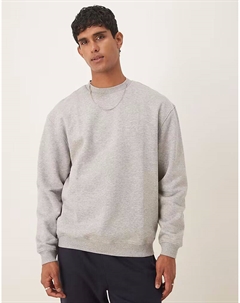 Толстовка оверсайз Essentials серого меланжевого цвета Asos design
