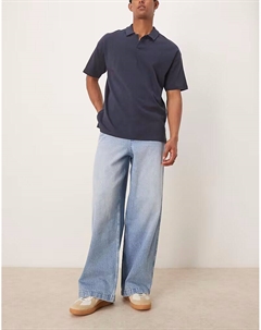 Джинсы свободного кроя светло-голубого цвета Asos design