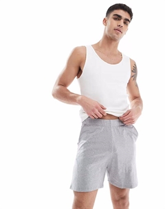 Шорты для дома серого меланжевого цвета Asos design