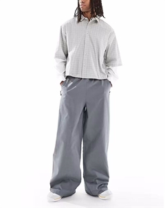 Свободные брюки из серого нейлона Asos design