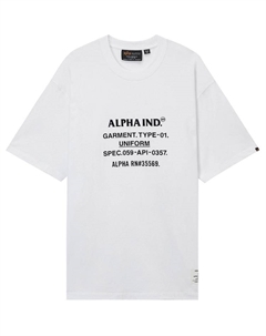 Футболка с принтом логотипа, белый Alpha industries