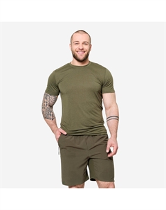 Футболка мужская кросс-тренинговая дышащая тонкая - хаки Domyos