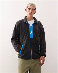 Флисовая кофта Backbowl II Full Zip Fleece с застежкой-молнией черного и синего цветов Columbia