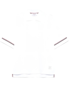 Поло с коротким рукавом в полоску RWB, белый Thom browne