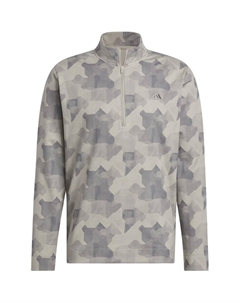 AdiClub Go To Printed Quarter Zip Pullover, Taupe Adidas