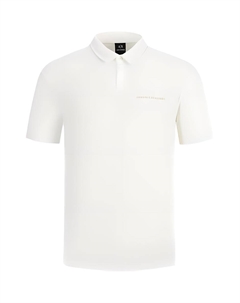 Белая поло SS24 для мужчин Emporio armani