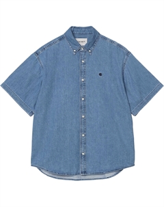 Лукас короткий рукав джинсовая рубашка, синий Carhartt wip