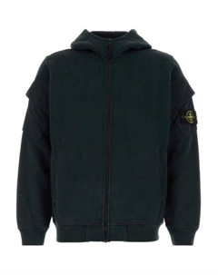 Толстовка на молнии с нашивкой компас, черный Stone island