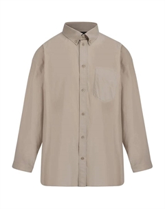 Рубашка оверсайз с принтом логотипа, коричневый Balenciaga