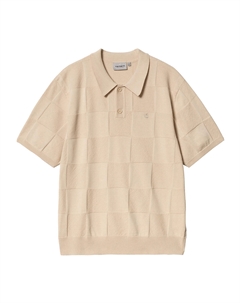 Поло с вышитым логотипом Checker, Light Umber Carhartt wip