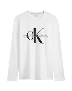 Детский свитшот Cotton с принтом Logo, белый Calvin klein